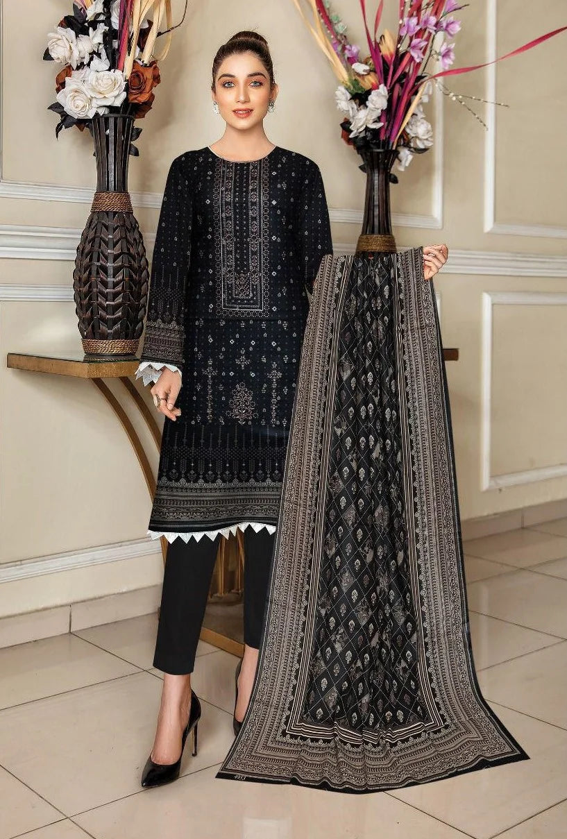 Eid special 3pc emb lawn  ES 517
