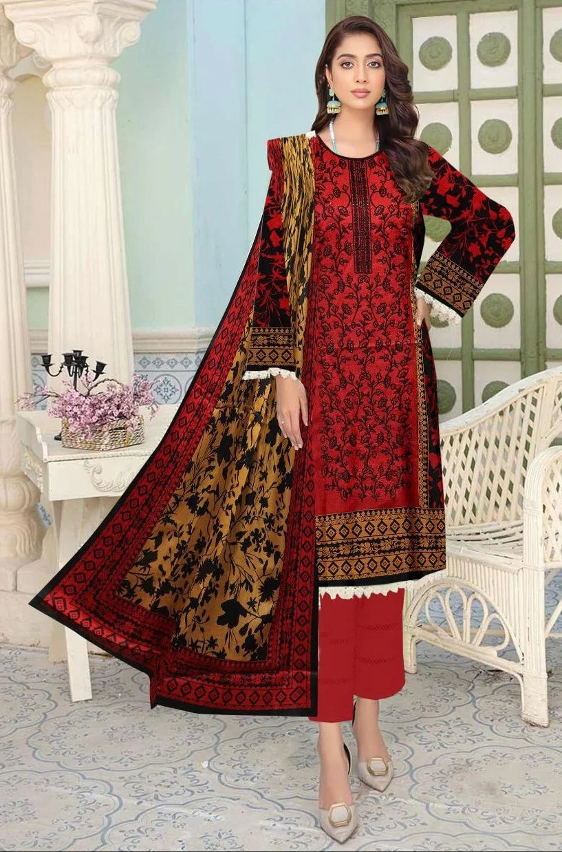 Eid special 3pc emb lawn  ES 518