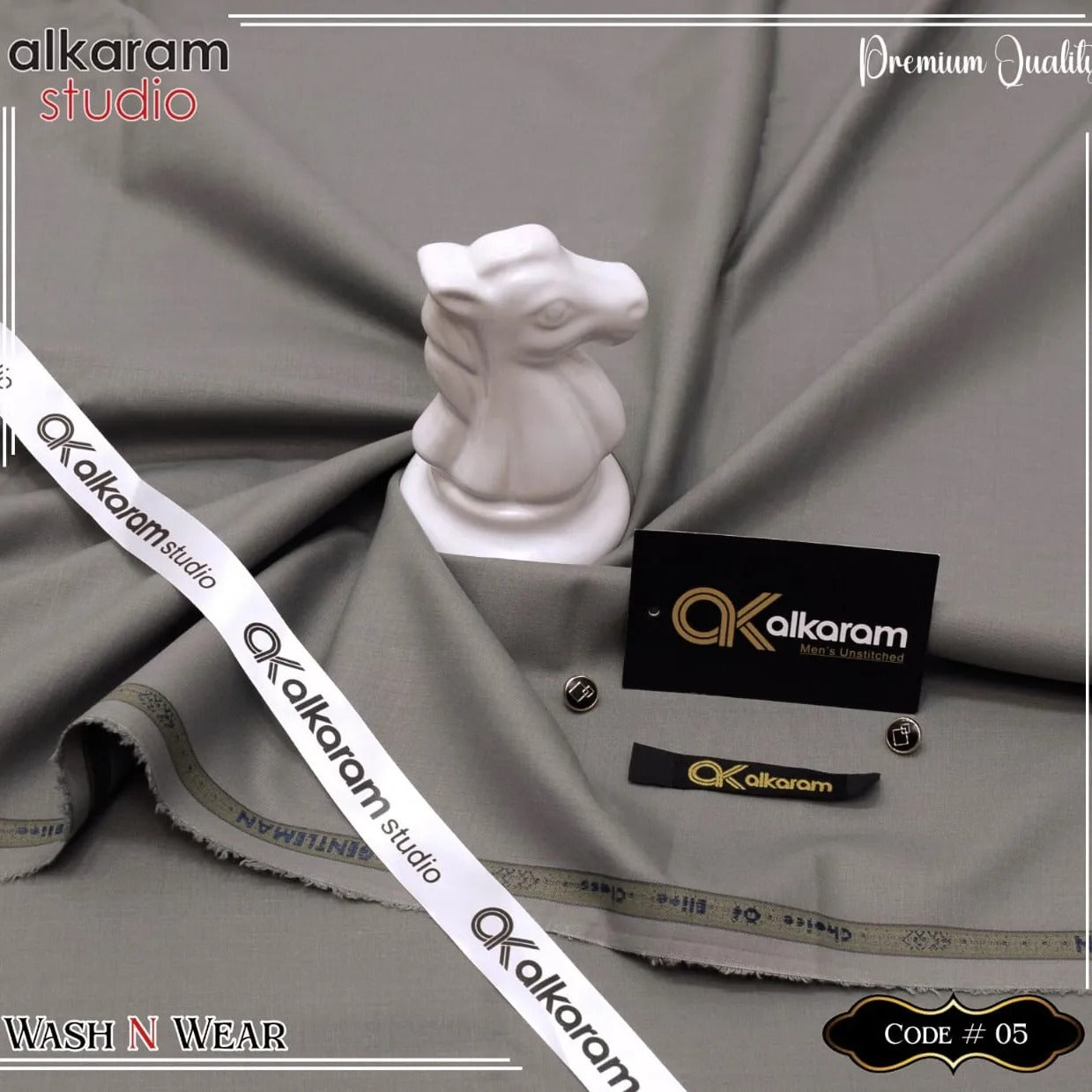 Alkaram Unstitch Premium Wash & Wear AKW 0010
