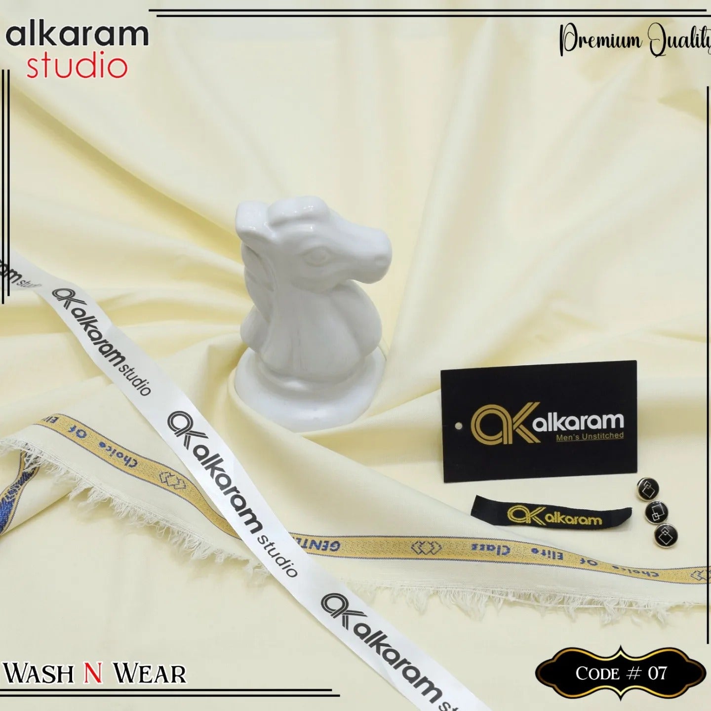 Alkaram Unstitch Premium Wash & Wear AKW 0010