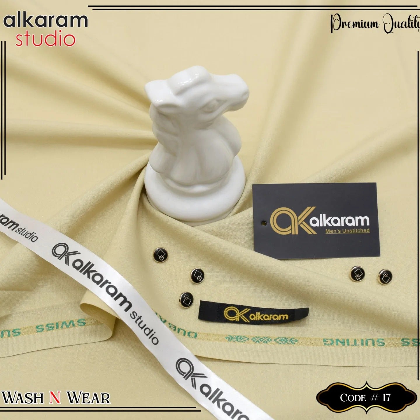 Alkaram Unstitch Premium Wash & Wear AKW 0010