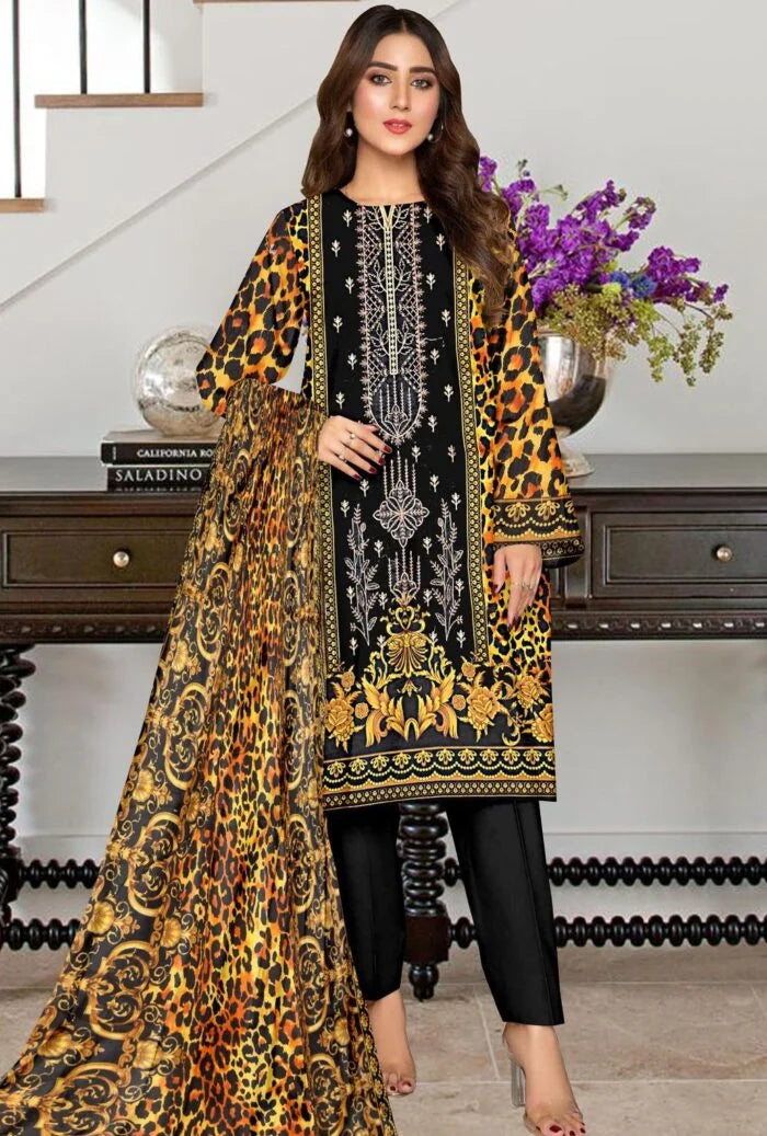 Eid special 3pc emb lawn  ES 524