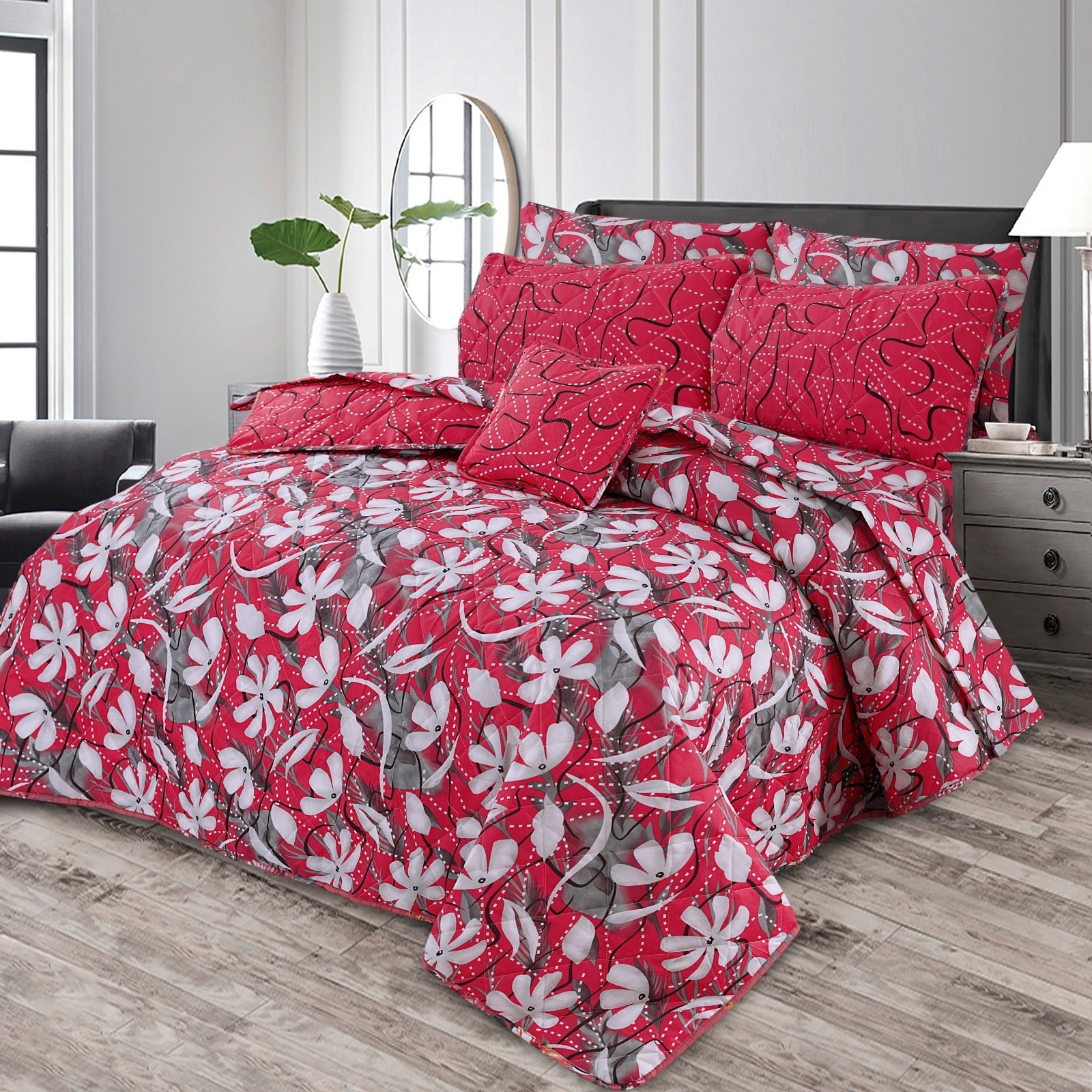 7 Pcs Comforter Set King Size Design KCC 058