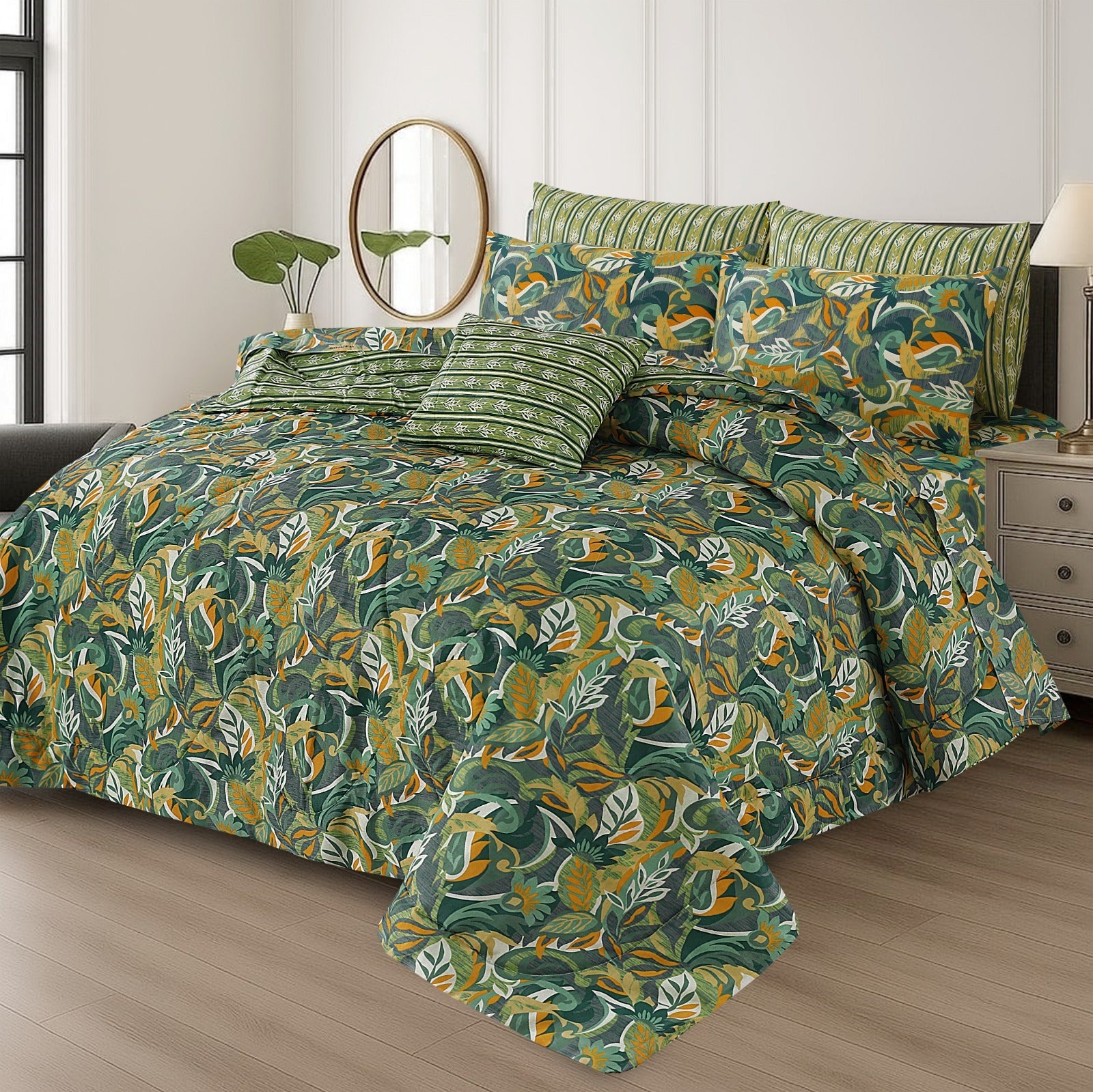 7 Pcs Comforter Set King Size Design KCC 061