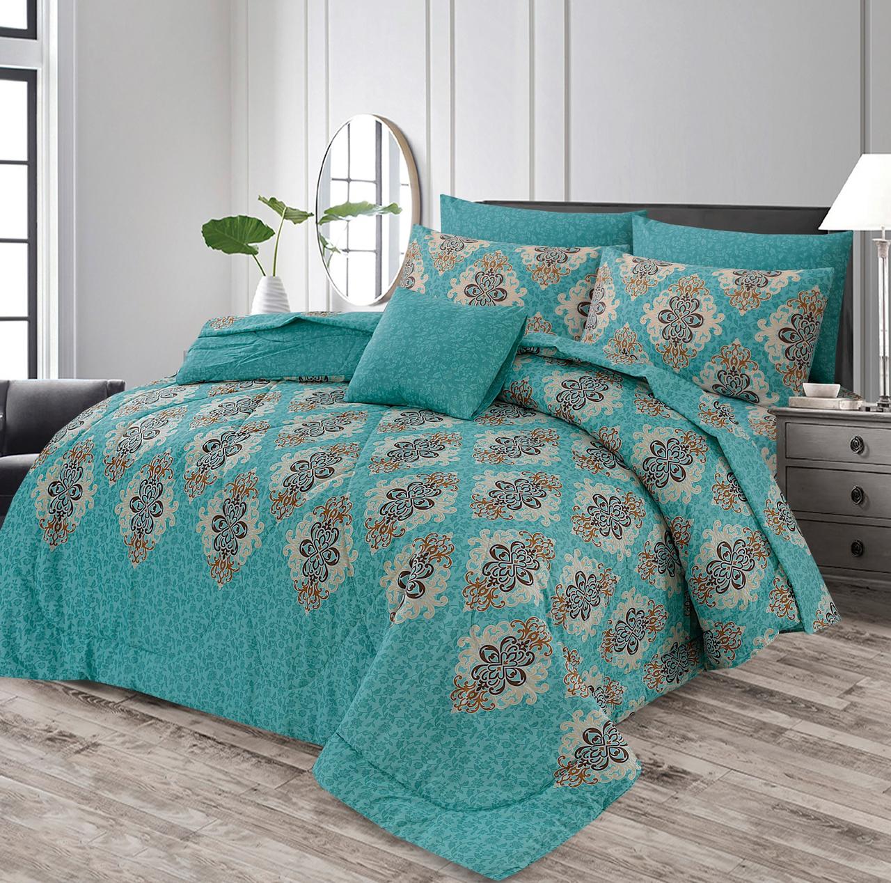 7 Pcs Comforter Set King Size Design KCC 067