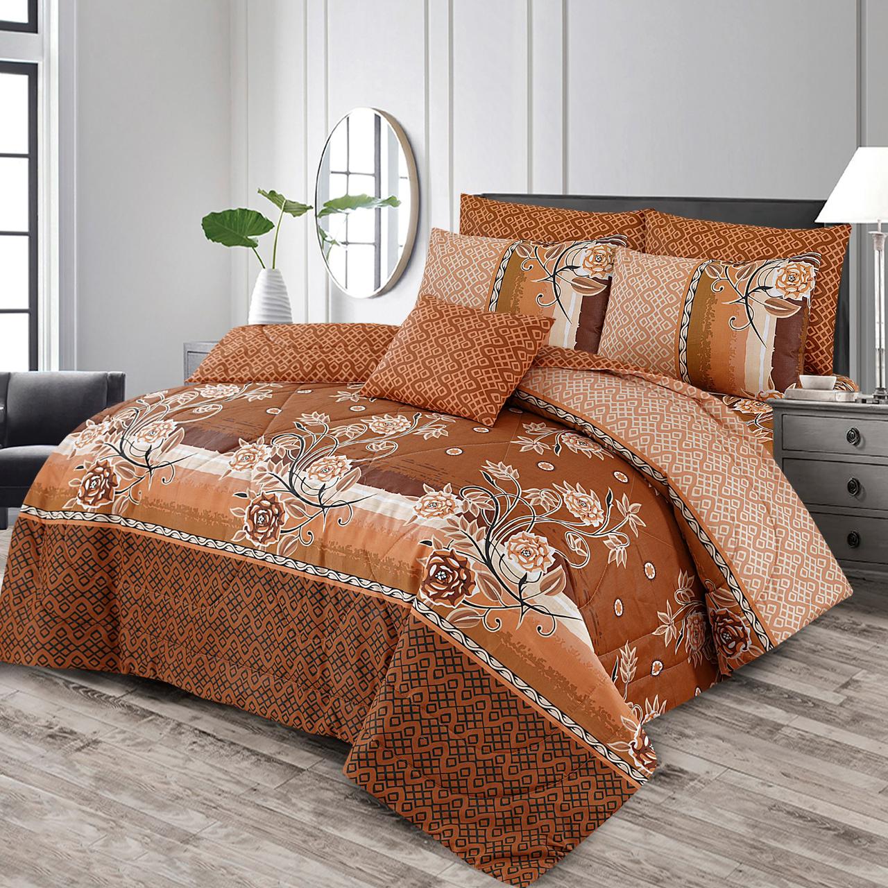 7 Pcs Comforter Set King Size Design KCC 071