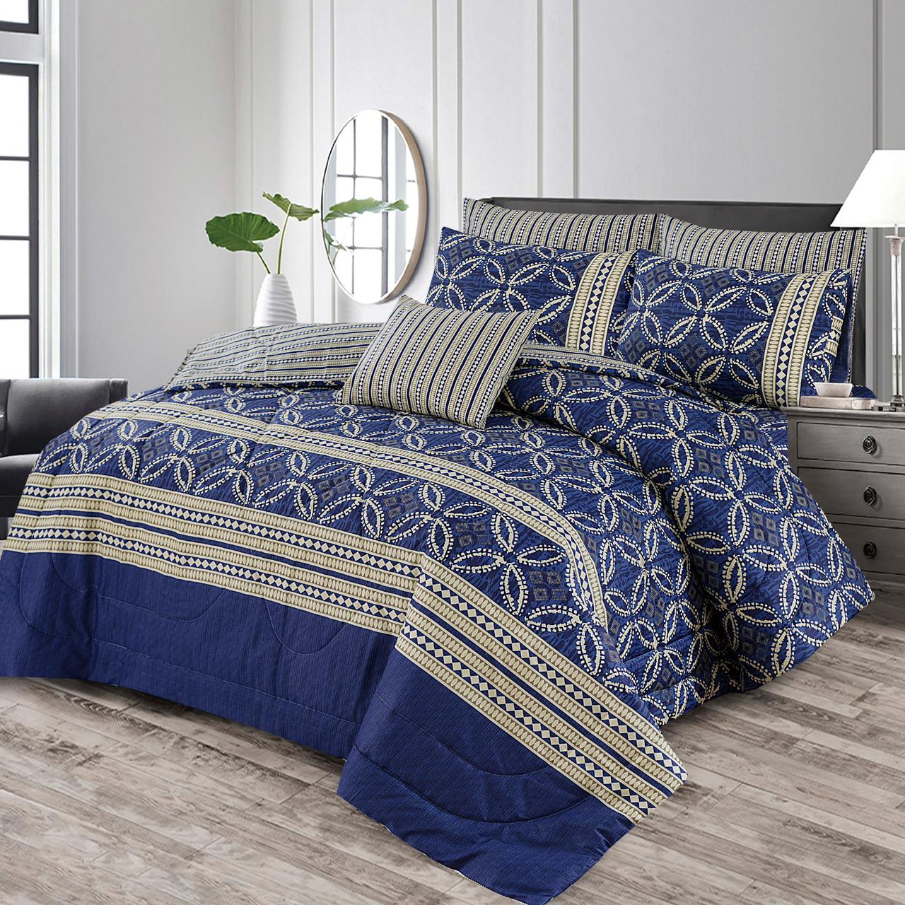 7 Pcs Comforter Set King Size Design KCC 070