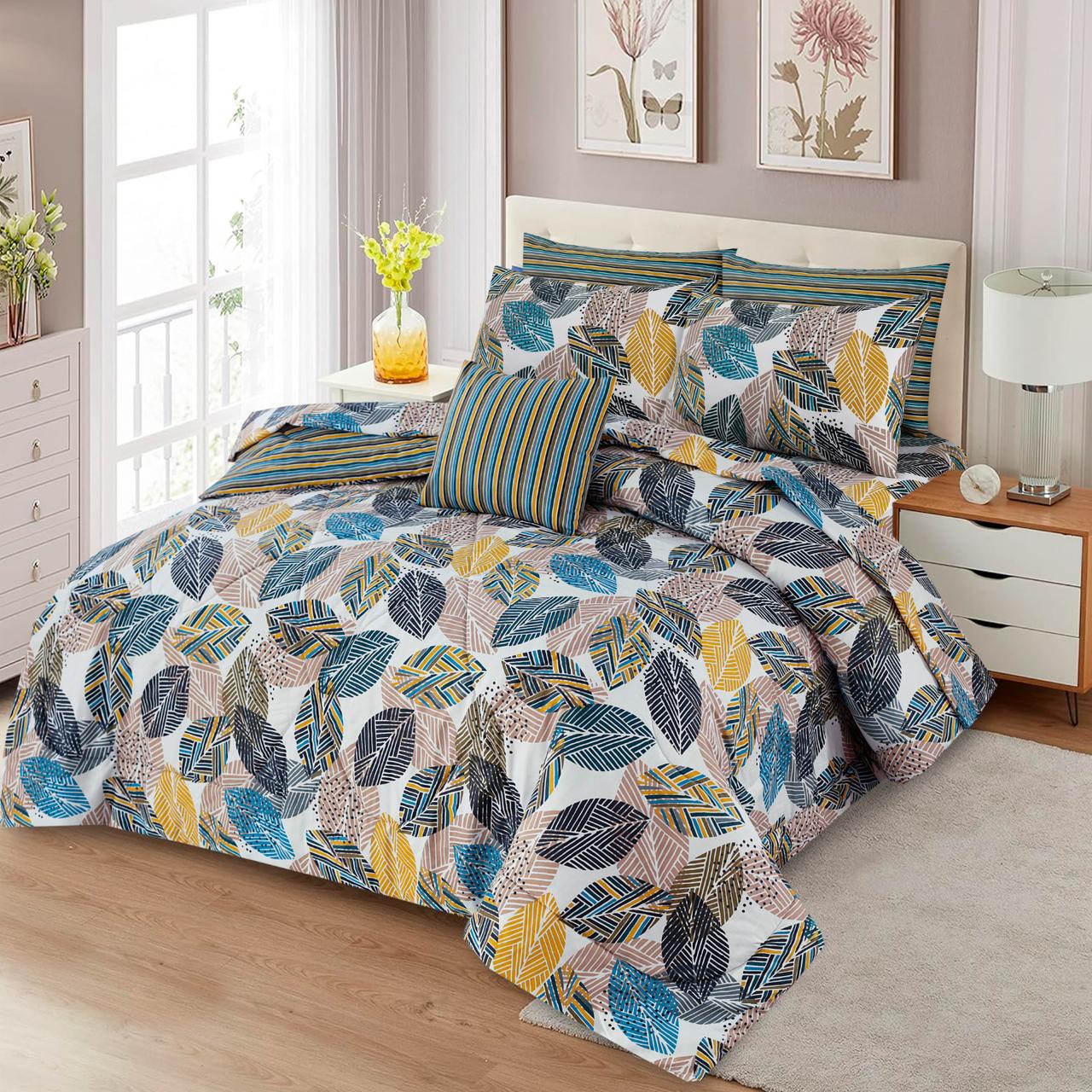 7 Pcs Comforter Set King Size Design KCC 072
