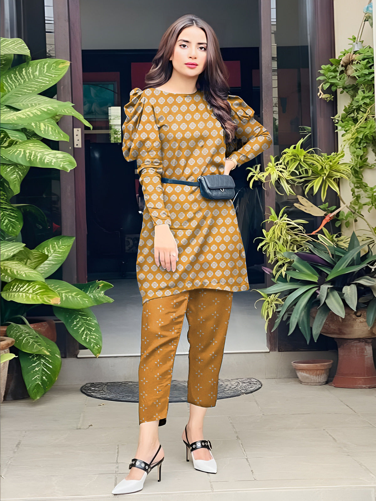 2 Pcs Unstitched Digital Print Suit AKS-032