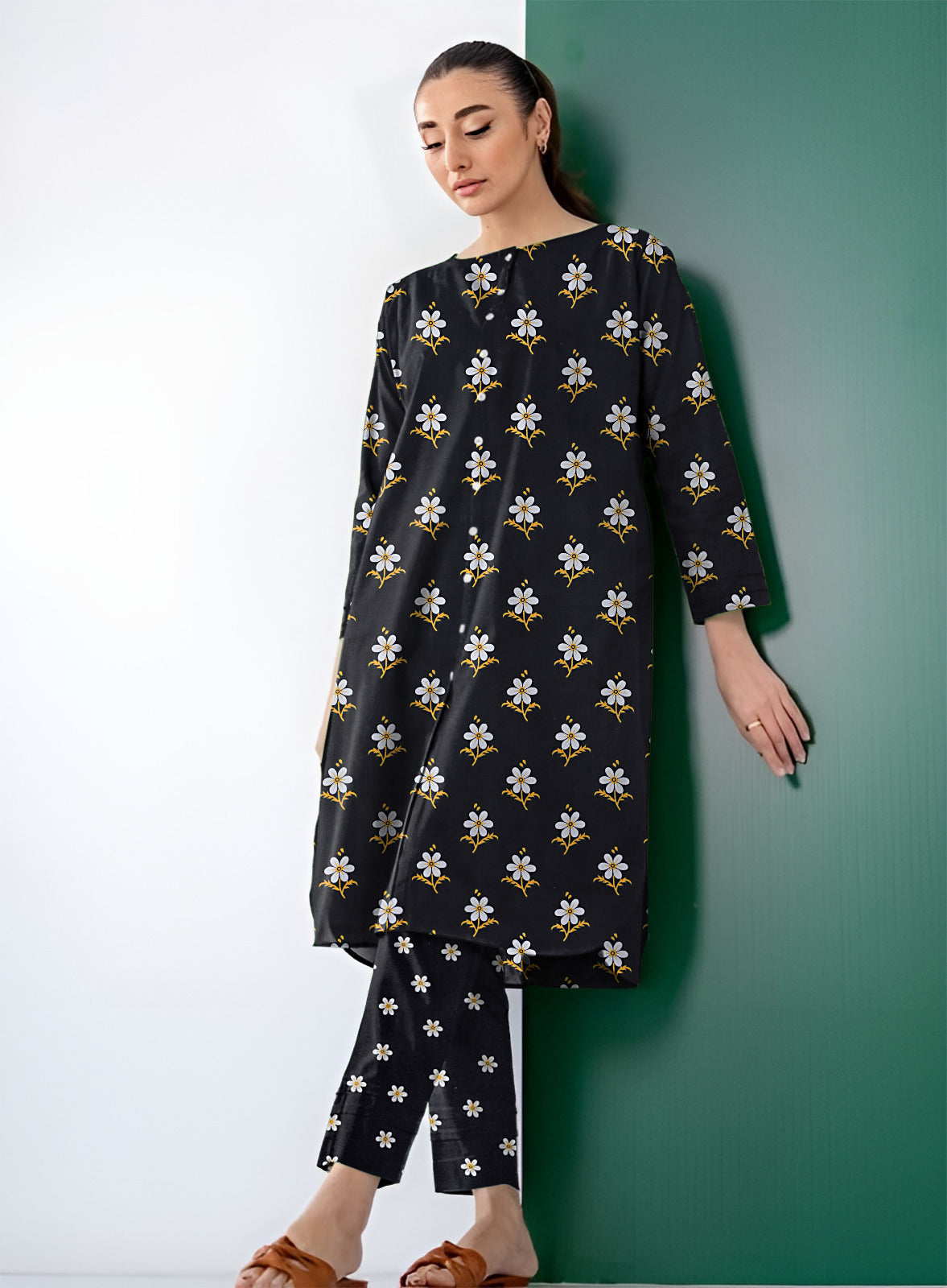 2 Pcs Unstitched Digital Print Suit AKS-007