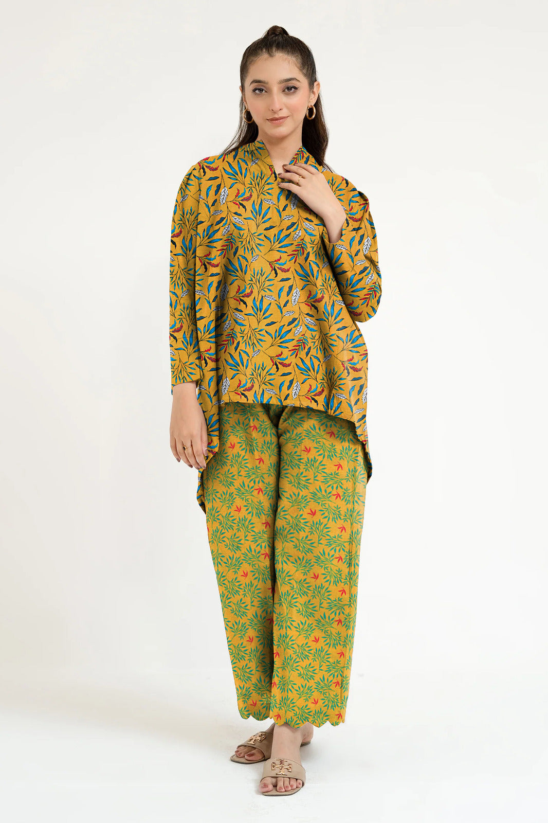 2 Pcs Unstitched Digital Print Suit AKS-008